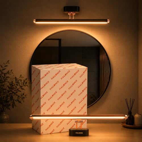 Halonix Signia 6W 3-in-1 Color Changing Mirror Light/Picture Light | Adjustable Color (Warm White, Natural White & Cool White) | Vanity Light | Decorative Mirror Light for Bathroom, Dressing Area |
