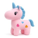 EITHEO Unicorn Teddy Bear Plush Soft Toy Cute Kids Birthday Animal Baby Boys/Girls (25 cm, Pink) -Soft Toy for Baby Girl Birthday Return Gift