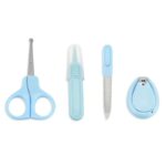 Chipmunks Grooming Kit for New Born Baby – Nail Cutter – Rounded Scissors – Baby Nail Filer – Tweezer – Kids Accessories Set – Ideal for Travelling & Home Use – Accessories Set To Keep Infants & Toddlers Clean – Perfect Nursery Gift (Blue, Pack of 4)