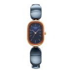 Titan Raga Ceramics Quartz Analog Midnight Blue Dial Two Toned Blue Ceramic & Rose Gold Stainless Steel Strap Watch for Women – NS95147KD01