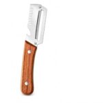 1 Pack Multifunctional Vegetable Peeler for Kitchen 3 in 1 Stainless Steel Fruit & Vegetable Peeler with Wooden Handle, Built-in Grater & Bottle Opener for Potato, Carrot, Apple & Cucumber