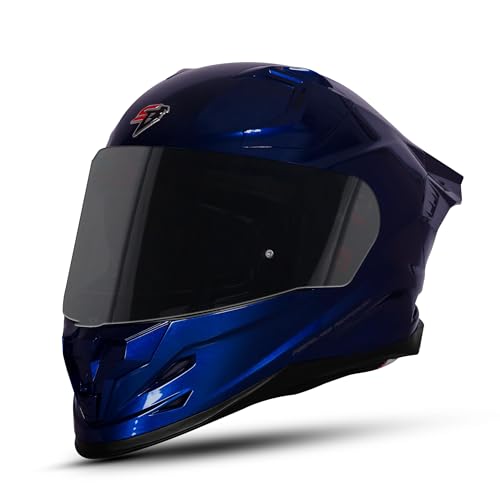 Steelbird SBH 61 SXE ISI and Dot Certified Full Face Helmet for Men with Inner Silver Sunshield