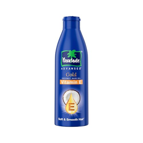 Parachute Advansed Gold Vitamin E Coconut Hair Oil| Long & Soft Hair | For All Hair Type| No Paraben & Silicones| 300ml
