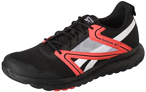 Reebok Men Synthetic/Textile Super Sonic Run M Running Shoes Black/White/SEMI Orange Flare UK-6