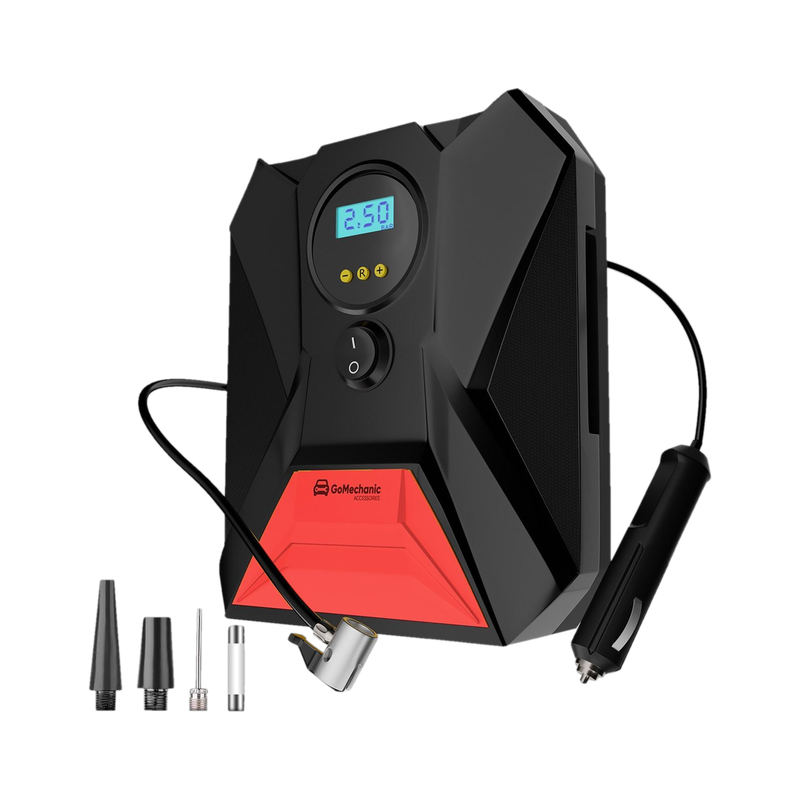 GoMechanic GUSTO T10_01 150 psi Tyre Air Pump for Car & Bike