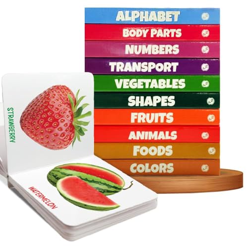 My First Library Set of 10 Board Books for Kids, Early Learning Book for Babies & Toddlers, Alphabets, Body Parts, Numbers, 1-3 Years (Kids’ First Library Box Set)