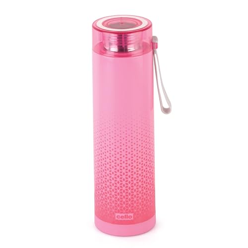 CELLO Puro Steel-X Hummer 900 | BPA Free | Leak Proof and Break Proof | Keeping Content Cold for Long | Best Usage for Office/School/College/Gym/Picnic/Home/Fridge | Pink