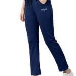 Women’s Premium Cotton Solid Track Pant with Elastic Waistband, Adjustable Drawstring and Side Pockets Blue