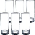 Amazon Brand – Solimo Nia High Ball Glass Set, 325ml, Set of 6, Transparent