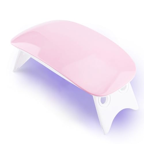 Gleva UV LED Nail Dryer Foldable Mini Lamp, Portable Travel Size Curing Light for Quick Drying Nail Polish Lamp for Home Travel Nail Salon for Women’s & Girls (Assorted)
