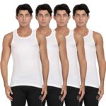 Pepe Jeans Men’s Solid White Vest-Pack of 6_XXL