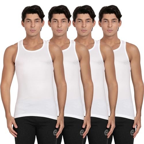 Pepe Jeans Men’s Solid White Vest-Pack of 6_XXL