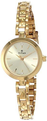 Titan Karishma Analog Champagne Dial Women’s Watch -NM2598YM01 / NL2598YM01