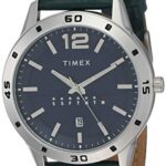 TIMEX Analog Watch for man with Blue Round Dial & Blue Leather Strap Band Water Resistant Men’s Wrist Watches – TW000U931