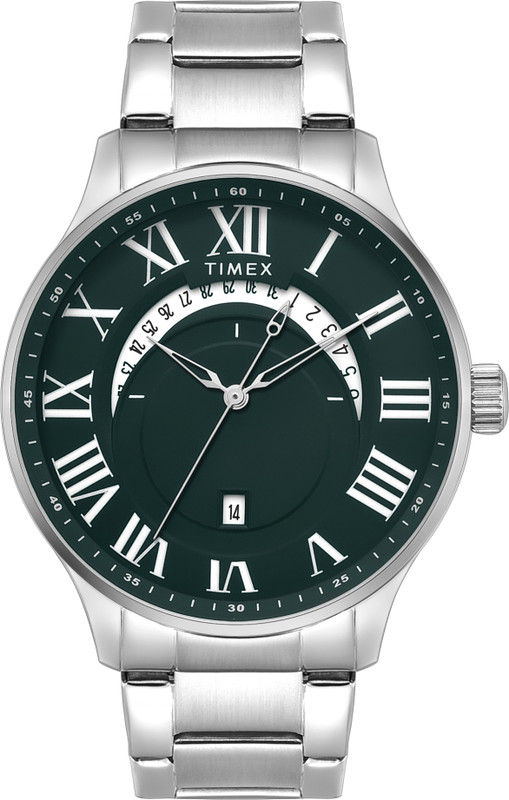 TIMEX Date, Green Round Dial Analog Watch  – For Men
