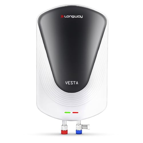 Longway Vesta 5.5 Liters 5 Star Rated Instant Water Heater for Home with Advanced Multi-Layered Safety System & Anti-Rust Coating |Suitable for Kitchen & Bathroom | 5 Years Warranty on Tank | White