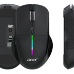 Acer Prism Dual Mode Wireless Mouse I 2.4G + Bluetooth I Silent Click I 3200 DPI (800-1200-2400-3200) I Rechargeable 500mAh I RGB LED I 6 Buttons I Lightweight 87g I Ergonomic Design for Laptop PC Mac