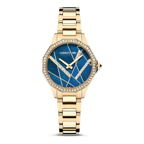 Cerruti Jesina with Quartz Two Hands (Hour & Minute) Mop Dial Gold Stainless Steel Strap Watch for Women – NTCECIWLG2225902