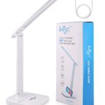 Bulfyss Air USB Rechargeable LED Desk Lamp, Dimmable Foldable Office Lamp with 3 Lighting Modes and 5 Brightness Levels Touch Control Table Lamps for Study, Work and Reading (Warm White, Natural)