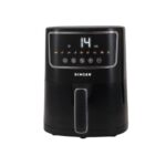 SINGER Electric Airfrio Air Fryer 1350W | 4.4L Basket | 100% Oil-Free Cooking | Digital Display | 10-in-1 Functions | 360° High-Speed Air Circulation | ISI Certified | 2 Years Warranty