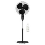 Havells Gatik Pro 400mm BLDC Pedestal Fan| 120 Ribs Guard for Safety| Smooth Oscillation| Heavy Base| ISI Marked | 2 Year Warranty | Black