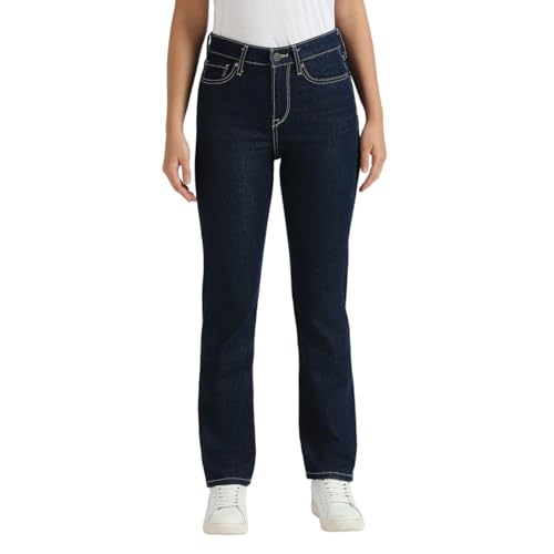 Mary Blue High Waist Straight Jeans