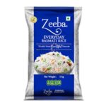 Zeeba Everyday Basmati Rice 5 Kg, Perfect for Everyday Cooking (Cooked length upto 14mm*)