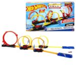 Hot Wheels® Multi-Loop Race Off™ Playset, with 1 Car, Knock Down Flags to Score Points & Break the Loop, Toy for Kids 4 to 10 Years Old