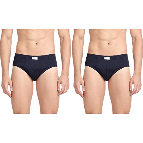 Pepe Jeans Innerwear Men’s Solid Cotton Antibacterial Brief (Pack of 2)