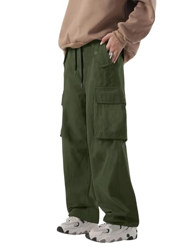 Lymio Men Cargo || Cotton Cargo Pants for Men (43-Green-L)