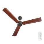 Bajaj Classico Sleek Wood 5S 1200mm Ceiling Fan with Remote | BEE 5 Star Rated Energy Efficient | Power Saving | Sleek Compact Design | High Air Delivery |2-Year Warranty |Walnut Wood