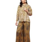 Stylum Women’s Green Paisley Print Rayon Kurti Palazzo Set