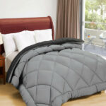 Flipkart Perfect Homes Solid Double Comforter for AC Room(Microfiber, Black+Grey)