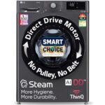 LG Smart Choice, 9 Kg, 5 Star, AI Direct Drive Technology, Steam, 6 Motion DD & Wi-Fi Fully-Automatic Front Load Washing Machine (FHP1209Z5M, Intelligent & Convenient Fabric Care, Middle Black)