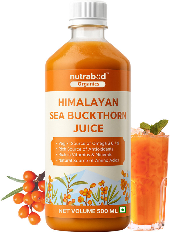 Nutrabud Sea Buckthorn Juice – Sourced From Ladakh – Rich in Omega 3,6,7,9 & Vitamin C(500 ml)