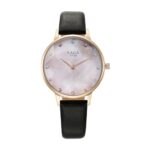 Titan Raga Showstopper Quartz Analog Mother of Pearl Dial Leather Strap Watch for Women-95274WL01