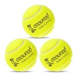 Cockatoo Rubber Cricket Tennis Ball, Construction of Tennis Ball for Cricket for Optimal Performance,Suitable for All Skill Levels. (120 Gr Per Ball -Pack of 3-Yellow)