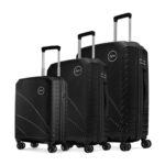 Skybags Streax Set of 3 (S+M+L) Hard Case Trolley Bags, Black