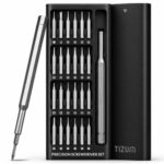 Tizum 24 in 1 Mini Precision Screwdriver Kit – Magnetic Bits, 360° Rotatable Handle, Pop-Up Case | Laptop, Phone, Watch Repair Tool