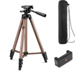 Syvo WT 3130 Aluminum Tripod (133 cm), Universal Lightweight Tripod with Mobile Phone Holder Mount & Carry Bag for All Smart Phones, Gopro, Cameras