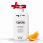 Aqueria Jumbo 200ml Face Wash For De-Tan & Brightening Vitamin C | With Lactic Acid & Niacinamide | Deep Cleansing Face Cleanser for Tan Removal, Pigmentation, Dark Spots, Dull & Uneven Skin Tone | Brightens Skin & Gently Exfoliates | Non-Drying Formula for All Skin Types | 3 Month Pack | Men & Women Gentle Cleanser