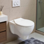 Plantex Commode for Toilet/Ceramic Western Commode/Wall Hung Commode with Soft Closing Toilet Seat – P Trap (APS-3692, Caliber) Western Commode(White)