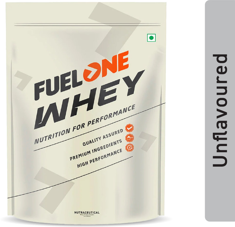 FUELONE Whey Protein, 24 g Protein, 5.08 g BCAA & 3.60 g Glutamic Acid Whey Protein(500 g, Unflavored)