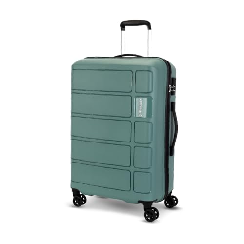 Kamiliant by American Tourister Medium Harrier Edge 8W 68 Cms Check-in (PP) Hard Sided 8 Wheels Spinner Luggage/Suitcase/Trolley Bag (Slate Grey) (Double Wheel)