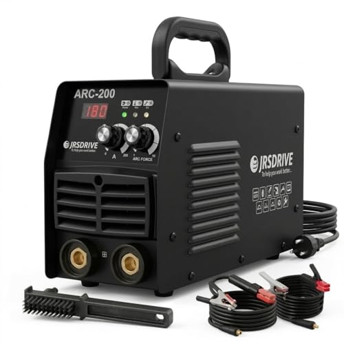 Eastman EAWSI-200 Arc Welding Machine | 200A Inverter Welder with Advanced IGBT Technology | Lightweight 4kg Fan-Cooled Welder Set with Cables, Mask & Brush