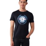 U.S. POLO ASSN. Men’s Half Sleeve Graphic Printed Round Neck T-Shirts (UDTSHS1406_Navy_M)