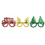 Crackles Christmas Party Decoration Goggles – Santa, Reindeer & Tree Design | Fun Party Glasses for Kids & Adults | Xmas and Photo Booth & Festive Accessory Party Favor return Gifts (Pack of 3)