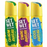 Set Wet Cool, Charm & Swag Avatar Deodorant & Body Spray Perfume For Men,Pack of 3,180 ml Each