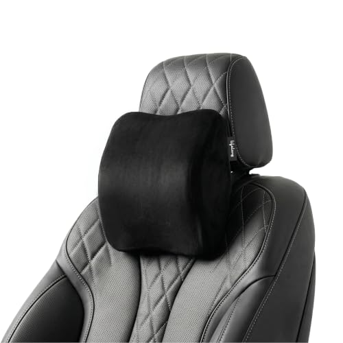 Lifelong Car Neck Pillow for Driving | 100% Memory Foam Headrest Cushion, Cervical Neck Pain Relief | Ergonomic Support, Adjustable Strap, Breathable Washable Cover & Universal Car Fit (LLNR01)