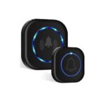 Nik Case Wireless Doorbell for Home and Office | 1 Year Warranty | Long Range 150m (500ft) | 4 Volume Levels & Multiple Chimes | Waterproof Door Bell Remote Calling Bell (Black)